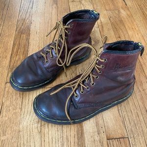 Vintage Burgundy Doc Martens boots